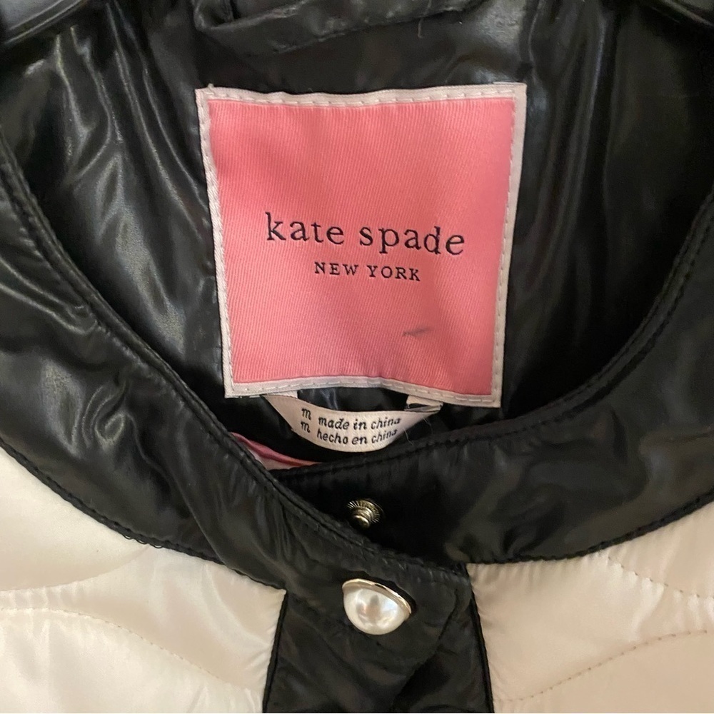 Kate Spade | Pearl Snap Quilted Jacket White NEW Size M - Picture 4 of 9